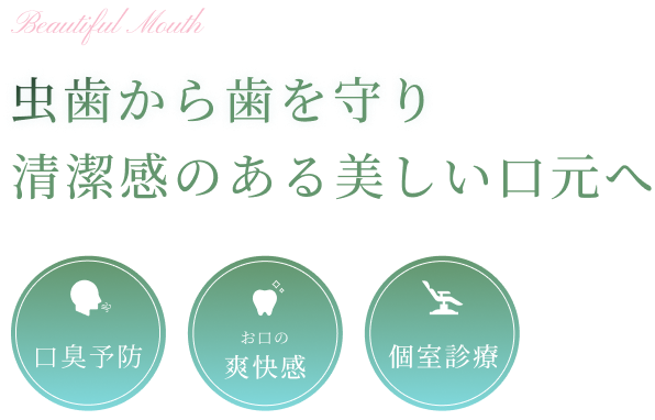 虫歯から歯を守り 清潔感のある美しい口元へ
